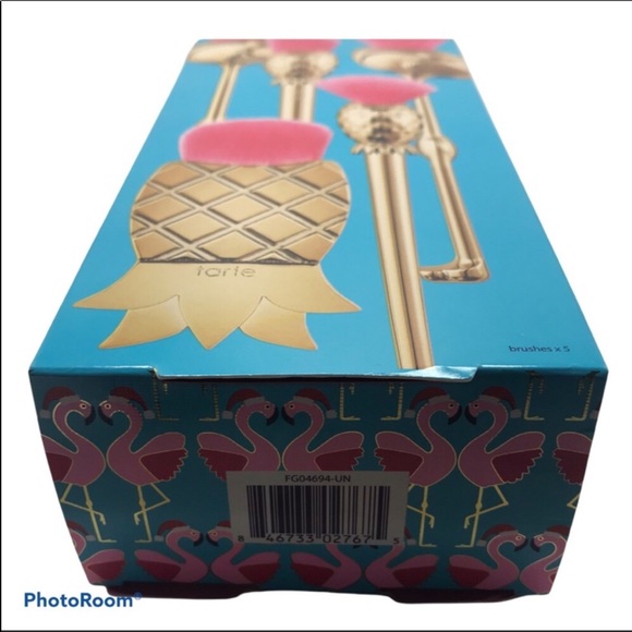 Tarte LETS FLAMINGLE MAKEUP BRUSH SET holiday Christmas gift new in box - Picture 5 of 7